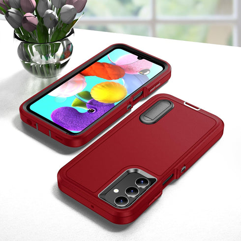 for Galaxy A15 5G Case with Kickstand Case 3-Layer Military Grade Protective Case Cover Silicone Shockproof for Samsung Galaxy A15 5G Phone Case (...