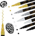 Acrylic Paint Pens White Paint Markers Metallic for Rock Fabric Wood Glass Canvas Ceramic, 5 White 4 Black 3 Gold & 3 Silver, Water Based Ink...