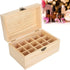 FILFEEL Essential Oil Wooden Box 15 Slot Essential Oil Storage Case Pine Wood Essential Oils Organizer Holder for Home, 18.2 x 11.5 x 9 cm...