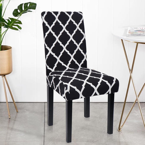 YIMEIS Dining Room Chair Covers Set of 2, Washable Kitchen Seat Protector, Removable Printed Stretchable Parsons Chair Slipcover for Room, Office,...