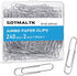 Jumbo Paper Clips, 240pcs 2 Inch Large Silver Paper Clip, Big PaperClips for Paperwork Office School and Personal Use...