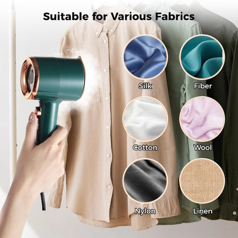 Portable Steam Iron, Handheld Ironing Machine, Fast Preheating Steam Iron, Support Dry and Wet Ironing, Compact Size Mini Steamer for Home and Tra...