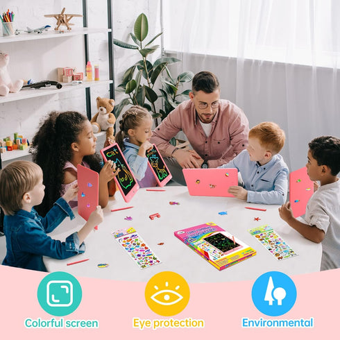ZMLM LCD Drawing Tablet for Girls - 10 Inch Colorful Doodle Writing Pad Reusable Learning Educational Scribbler Toy for Children Boy 3 4 5 6 7 8 9...