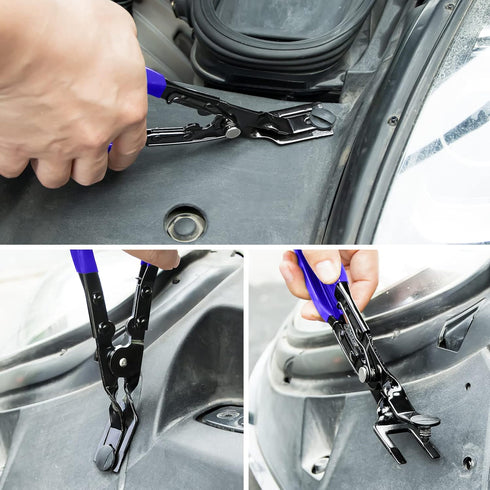 3-Piece Trim Removal Tool, Trim Removal Tool Set, Car Pry Tool Kit, Car Panel Door Audio Trim Tool Kit, Bumper Clips, Puller Retainer, Fastener Cl...