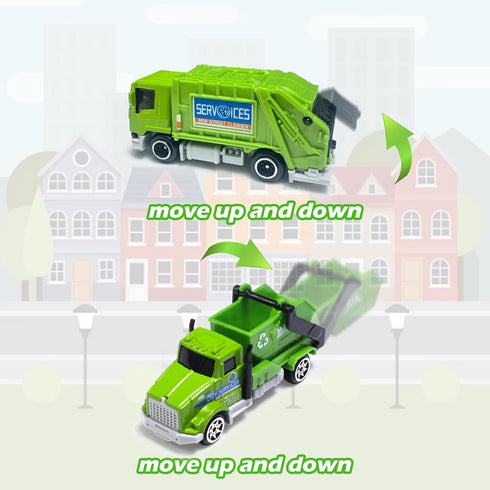 Oriate Sanitation Educational Mini Die-cast Car Model Set 1:64, Sewage Suction Cleaning Car, Garbage Trucks & Other Indoor & Outdoor Toy Car, Chri...