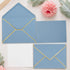 Whaline 50Pcs A7 Invitation Envelopes with Gold Border Dusty Blue Greeting Card Envelopes V-Flap Envelopes Gift Card Sleeves for Mailing Envelopes...