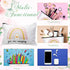 Chunful 10 Pieces Inspirational Canvas Makeup Bags for Women Bulk Rainbow Canvas Makeup Bags Moon and Stars Cosmetic Bag with Zipper Friendship Gi...