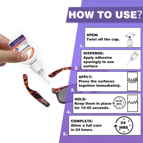 30g Plastic Glue, Instant Super Glue for Plastic, Fast Dry Strong Plastic Adhesive for Acrylic, Model, DIY Crafts, Tube, PVC, Vinyl, ABS, PBT, PS,...