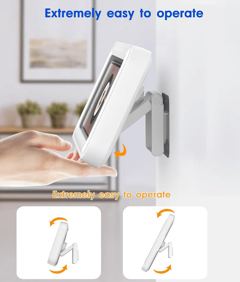 Waterproof Shower Phone Holder with 360° Rotation, Angle Adjustable, Enhanced Sound Quality, Wall Mounted Phone Holder for Bathroom Mirror Bathtub...