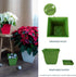 The HC Companies 8 Inch Eclipse Square Planter with Saucer – Indoor Outdoor Plant Pot for Flowers Vegetables Herbs, Peridot Green...