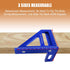 3D Multi Angle Measuring Ruler, 45 90 Degree Triangle Scriber Square Protractor, Miter Triangle Ruler Measuring Tool for Engineer Carpenter Woodwo...