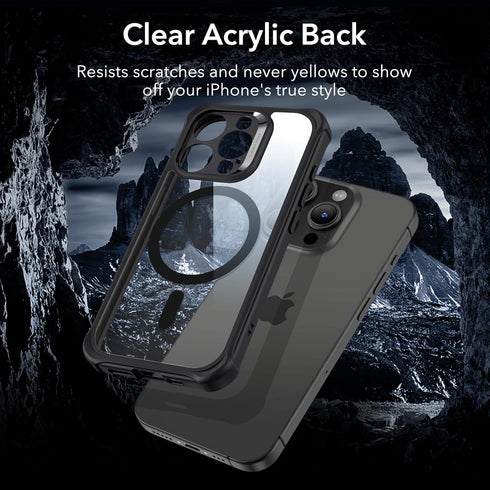 ESR for iPhone 15 Pro Max Case Set, 1 Set Individual Lens Protectors, Compatible with MagSafe Phone Case, Full-Coverage Military-Grade Protection,...