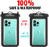 Waterproof Phone Pouch 2 Pack, 100% Waterproof Phone Case Dry Bag with Lanyard for iPhone 15 14 13 12 Pro Max Plus Samsung Galaxy S24 S23 Ultra-Be...