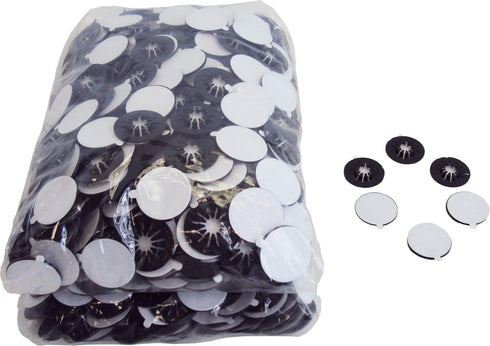 Square Deal Recordings & Supplies (25) Black Adhesive Backed Spider CD/DVD Hubs (Rosettes) - For Gluing into a Chubby CD Jewel Box To Increase Cap...