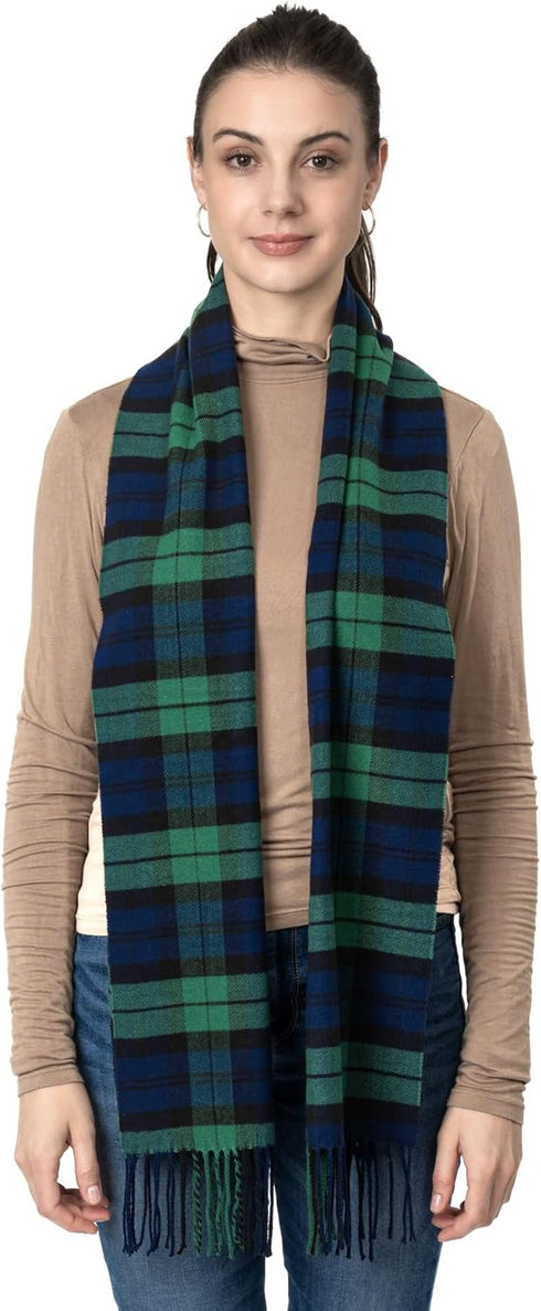 Achillea Scottish Tartan Plaid Scarf - Warm Cashmere Feel Winter Scarf, Scarves for Holiday, Christmas & Daily Wear...
