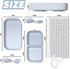 5PCS Travel Suction Plate for Baby, Portable Silicone Suction Plate to Go,Baby Divided Plate Feeding Set with Travel Bag for Toddler Baby Plate Di...