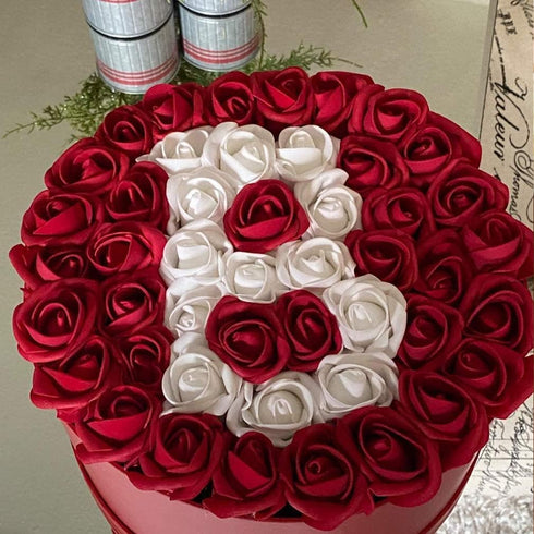 Artificial Flowers 25pcs Real Looking Burgundy Foam Fake Roses with Stems for DIY Wedding Bouquets White Bridal Shower Centerpieces Arrangements M...