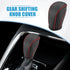 Gear Shift Lever Cover Automotive Interior Gear Shift Knob Trim for Volkswagen Atlas 2018-2022 Black Red Stitches...