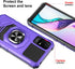 for TCL ION X Case,TCL ION V Phone Case with Tempered Glass Screen Protector,Military Grade Heavy Duty Shockproof Protective Cover,with Ring Kicks...