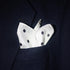 White Polka Dot Silk Pocket Square 100% Silk - Full-Sized 16"x16"...