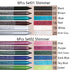 Amy's Diary 6Pcs Blue Colored Glitter Eyeliner Pencil Set, Dark Light Blue Green Purple Red Pink...