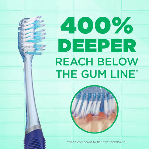 GUM Technique Deep Clean Toothbrush - Compact Soft - Soft Toothbrushes for Adults with Sensitive Gums - Extra Fine Bristles, 1ct (12pk)...