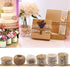 30PCS Burlap Hessian Flowers Set, Include 24 Burlap Flowers and Bowknots, 5 Lace Burlap Ribbon Rolls,1 Twine Ribbon and Glue Point for Wedding Par...