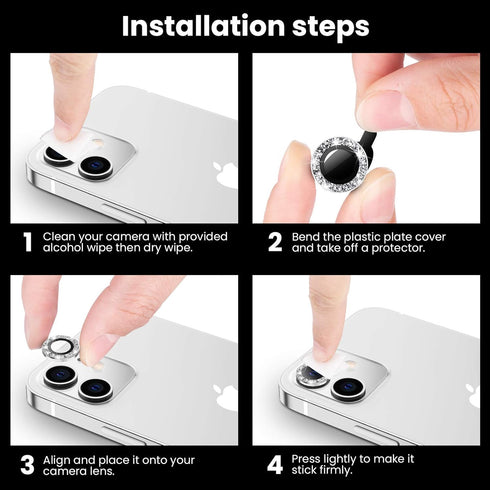 Tensea Compatible with iPhone 12 / iPhone 12 mini Camera Lens Protector, 9H Tempered Glass Camera Cover Screen Protector for iPhone12 mini 5.4 inc...