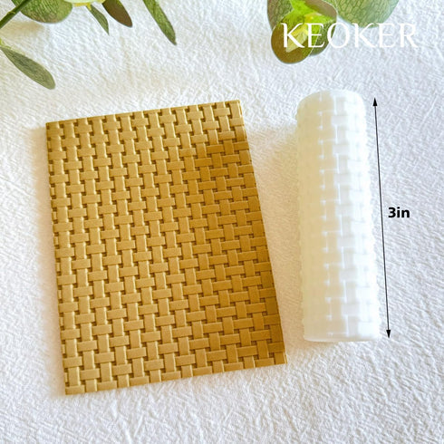 KEOKER Polymer Clay Texture Roller, Polymer Clay Roller for Making Earrings, Like Polymer Clay Texture Sheets, Great Work with Polymer Clay Cutter...