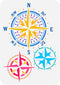FINGERINSPIRE Compass Painting Stencil 11.7x8.3 inch Hollow Out 3 Style Vintage Compass Craft Stencil Reusable Nautical Drawing Template for DIY S...