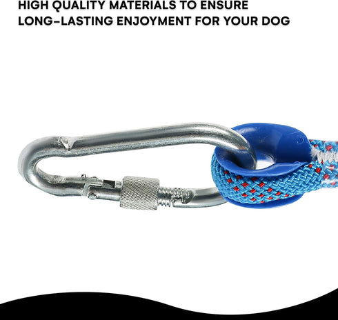 Black Rhino Tetherball set for Dogs - Heavy Duty Outdoor Dog Toy - Interactive Dog Rope Ball for Playground...