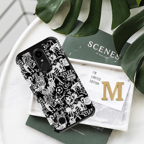 Compatible with LG K10 2017 Case with Graffiti Design,LG K20 V/LG K20 Plus/LG Harmony/LG V5/LG Grace Case,Hybrid (PC + TPU) Dual Layer Sturdy Prot...