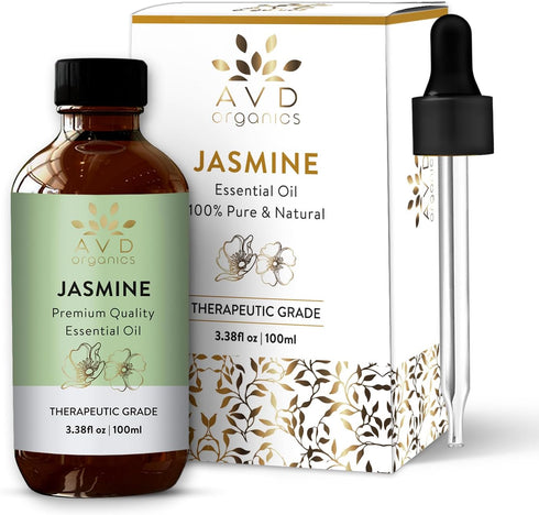 Jasmine Essential Oil for Diffuser - 100% Pure & Natural Jasmine Oil | for Skin, Hair, Aromatherapy, Home Fragrance -, 3.38 fl. Oz...