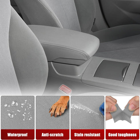 KBH Center Console Armrest Cover Replacement for Toyota Camry 2007 2008 2009 2010 2011, Vinyl Leather Arm Rest Covering Upholstery, Anti-Scratch, ...