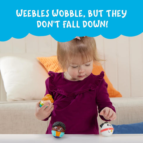Playskool Weebles My Best Friends - Weeble Wobble Preschool Toy for Toddlers, 2 Weebles Characters + 1 Weebles Pet Dog for Kids Ages 12 Months and...
