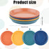 8pcs Cat Food Bowls, 6 inch Whisker Fatigue Cat Bowls for Food and Water Wheat Straw Shallow Wide Cat Dish Plates Colorful Kittens Wet Feeding Wat...