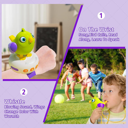 Toddler Toys 2-3, Interactive Musical Electronic Pets Talking Bird for Kids, Early Educational Learning Toys with 26 Songs & Recording, 1 2 3 4 Ye...