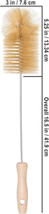 Redecker Natural Pig Bristle Soda Bottle Brush, 15-Inches, Flexible Wire Handle, Made in Germany...