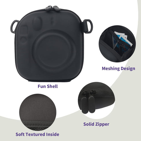 Camera Protective Case for Instax Mini 12/99, Hard Case for Fuji Mini 40/Mini 11/Mini 10/Mini 9/Mini 8/Mini 7+ Instant Camera Carrying Storage Bag...