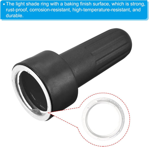 PATIKIL Socket Ring Removal Tool with Aluminum Lamp Shade Socket Rings 2 in 1 Set for Medium Base E26/E27 Sockets Light Fixtures...