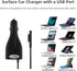 Surface Car Charger with USB Charging Port, Total 42W 12V 2.58A Power Supply, Compatible for Microsoft Surface Pro7 + Plus Pro6 Pro5~3 Surface Go ...