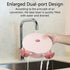 Stainless Steel Baby Feeding Bowl, Toddler Suction Plate with Lid Spoon and Fork, Perfect for Children (Pink)...