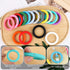 16pcs Silicone Beadable O Rings, 65mm Silicone Beads Ring Round Silicone Loop with 2 Holes Focal Frame Silicone Pendant for Jewelry Making DIY Cra...
