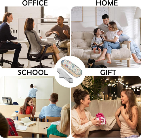 Glasses Case Hard Shell Eyeglass Protective Case Eyeglasses Holder Box with Cleaning Cloth for Women Girls Men Cute...