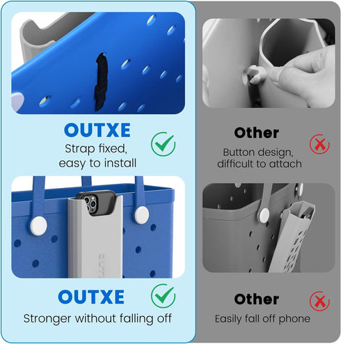 OUTXE Silicone Phone Holder for Bogg Bag, Phone Case Holder Charms Accessory Compatible with All Bogg Bags, Cell Phone Holder for Bogg Bag, Phone ...