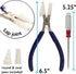The Beadsmith Stepped Plied with Interchangeable Nylon Jaws – 6.5 Inches (165mm) – Comfort Grip Handle with Double Leaf Springs – Jewelry Making T...