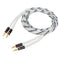 14AWG Speaker Wire Cable (15 Feet), Premium Heavy Duty Braided Speaker Cable Dual Gold Plated Banana Plug Tips - 99.99% Oxygen-Free Copper, in-Wal...