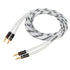 14AWG Speaker Wire Cable (15 Feet), Premium Heavy Duty Braided Speaker Cable Dual Gold Plated Banana Plug Tips - 99.99% Oxygen-Free Copper, in-Wal...