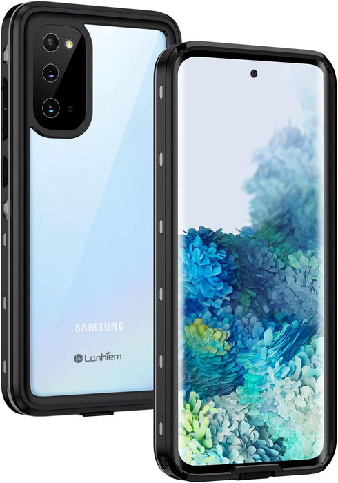 Lanhiem for Samsung Galaxy S20 Case, IP68 Waterproof Dustproof Shockproof Case with Built-in Screen Protector, Heavy Duty Full Body Protective Cov...