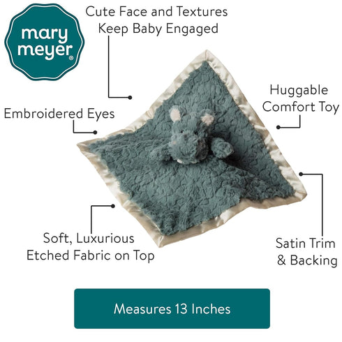 Mary Meyer Putty Nursery Stuffed Animal Security Blanket, 13 x 13-Inches, Hippo...